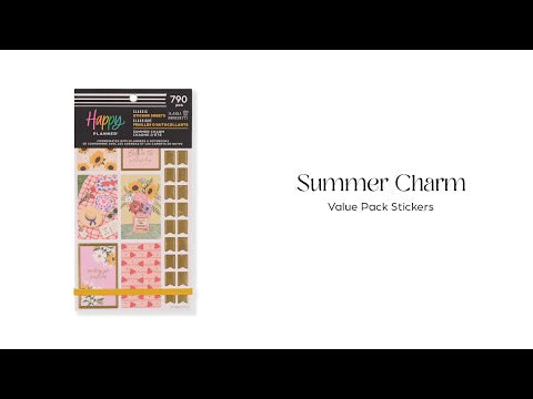 Happy Planner Summer Charm Classic Sticker Book flip through video