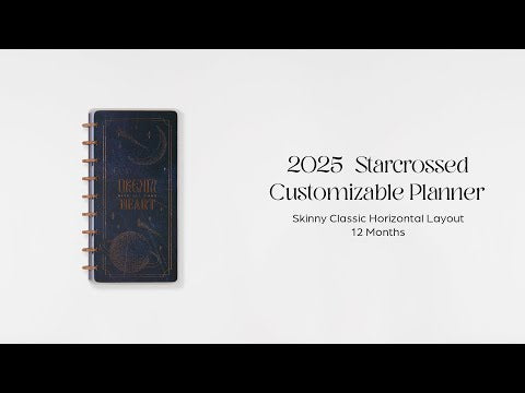 *IMPERFECT* Happy Planner Starcrossed Skinny Classic 12-Month Dated 2025-2026 - Horizontal