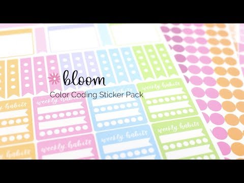 Colour Coding Stickers - Bloom Daily Planners