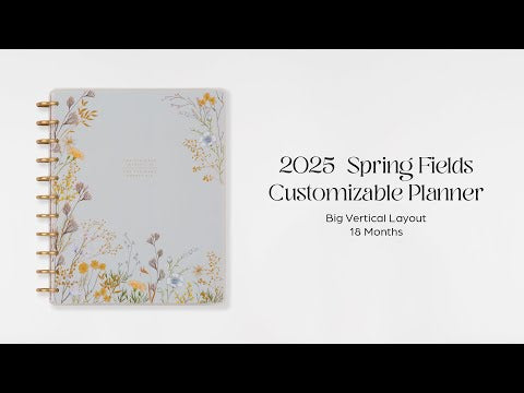 Happy Planner Spring Fields Big 18-Month Dated 2025-2026 - Vertical