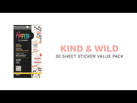 Happy Planner Kind & Wild Classic Sticker Book Value Pack