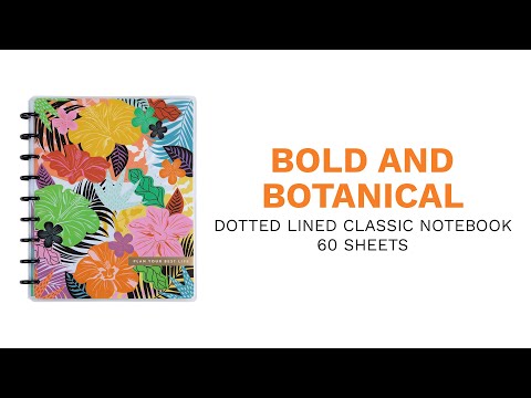 Happy Planner Bold Botanical Classic Notebook - Lined