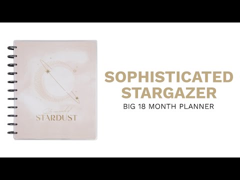 Happy Planner Sophisticated Stargazer Big | Horizontal 18-Months Dated Jul 2024 Dec 2025