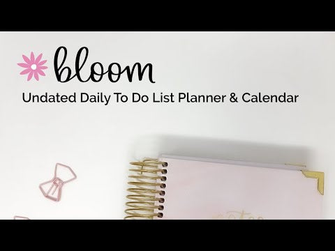 Undated Daily Planner - Bloom Daily Planners