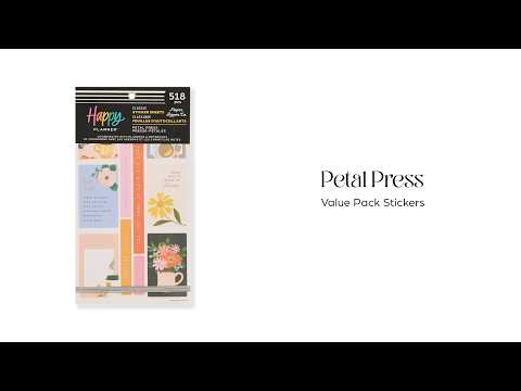 Happy Planner Petal Press Classic sticker book flip-through