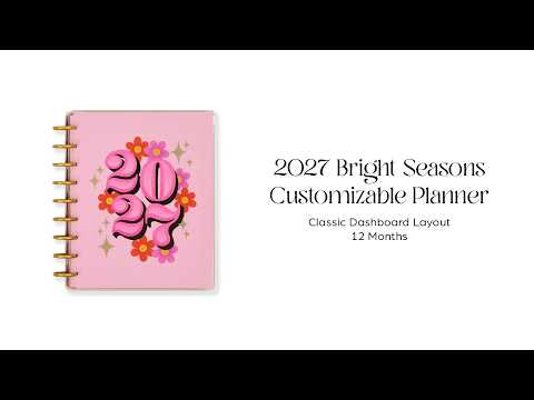 Happy Planner Bright Seasons Classic Dashboard Planner 2027 supplier video