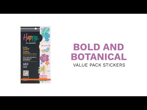 Happy Planner Bold Botanical Classic Sticker Book