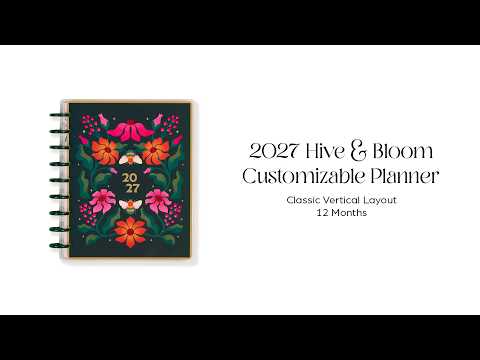 Happy Planner Hive & Bloom Classic Vertical Planner 2027 supplier video