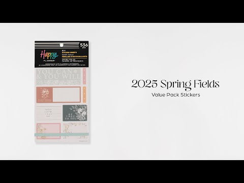 Happy Planner Spring Fields Mini Sticker Book - Value Pack