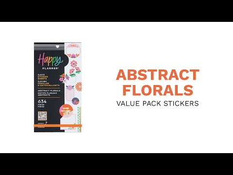 Happy Planner Abstract Florals Classic Sticker Book