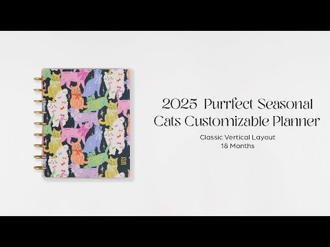Happy Planner Purrfect Year Classic 18-Month Dated 2025-2026 - Vertical