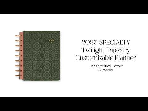 Happy Planner Twilight Tapestry 2027 Classic Vertical Planner supplier video