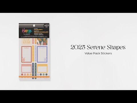 Happy Planner Serene Shapes Classic Sticker Book - Value Pack