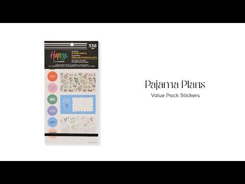 The Happy Planner Pajama Plans Classic Sticker Book flip-through