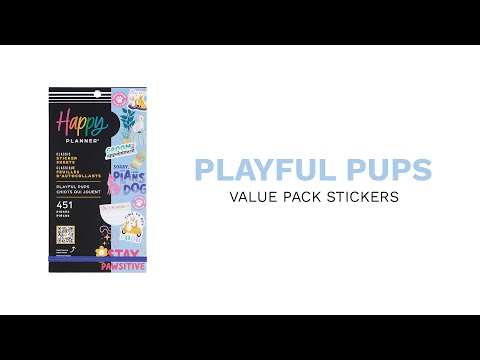 Happy Planner Playful Pups Classic Sticker Book