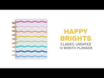 Happy Planner Happy Brights Classic Dashboard Undated - 12 Month Planner