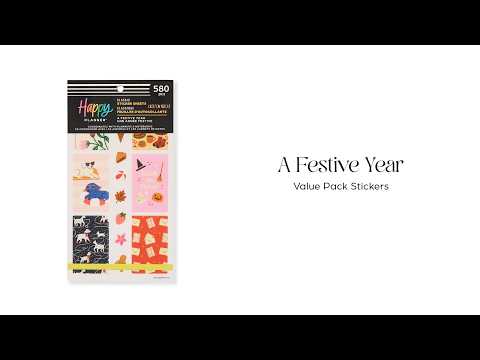 Happy Planner Festive Year Sticker Book - Classic