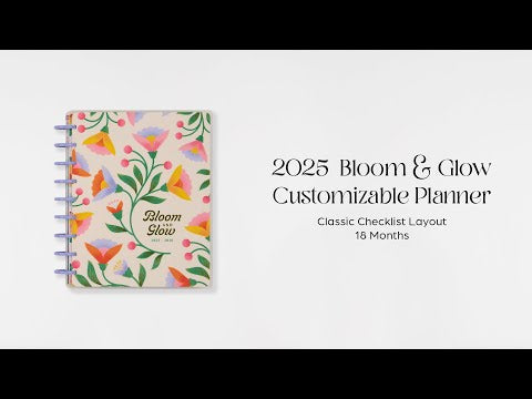 Happy Planner Bloom & Glow Classic 18-Month Dated 2025-2026 - Checklist