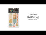 Happy Planner Fall Picnic Meal Planning sticker book flip-through