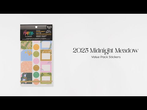 Happy Planner Midnight Meadow Classic Sticker Book - Value Pack