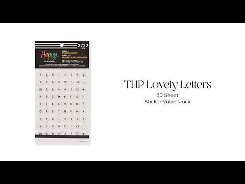 Happy Planner Lovely Letters Classic Sticker Book