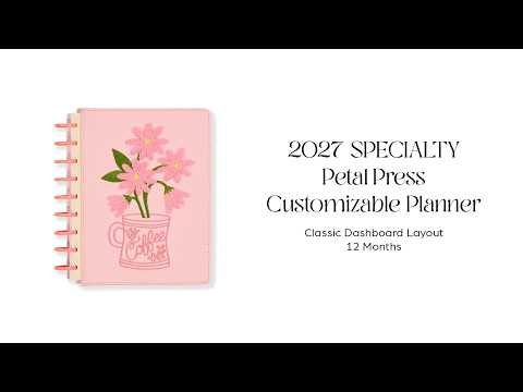 Happy Planner Petal Press 2027 Classic Dashboard Planner supplier video