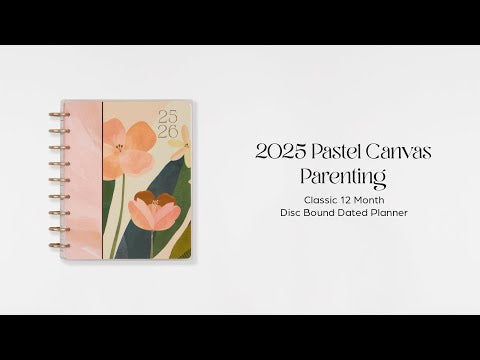 Happy Planner Pastel Canvas Classic 12-Month Dated 2025-2026 - Parenting