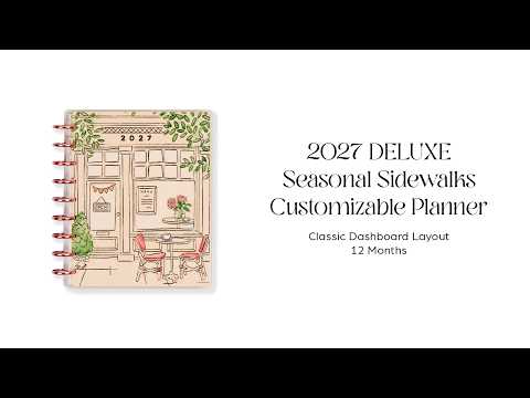 The Happy Planner Deluxe Seasonal Sidewalks Classic Dashboard Planner supplier video