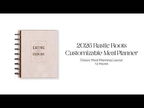 Happy Planner Classic Meal Planner - 12 Month Dated 2026 
