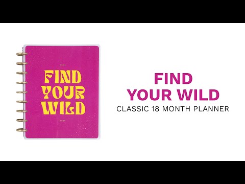 Happy Planner Find Your Wild Classic | Vertical 18-Months Dated Jul 2024 Dec 2025