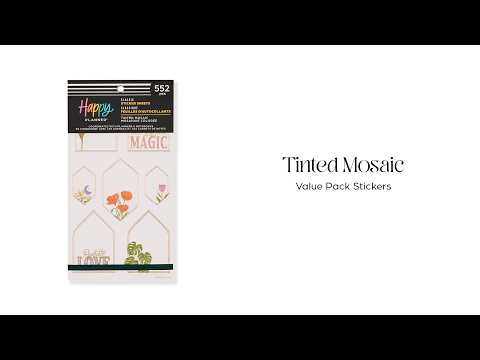 Happy Planner Tinted Mosaic Sticker Book - Classic
