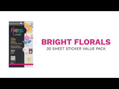 Happy Planner Bright Florals Sticker Book