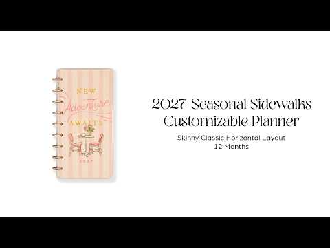 The Happy Planner Seasonal Sidewalks Skinny Classic Horizontal Planner supplier video