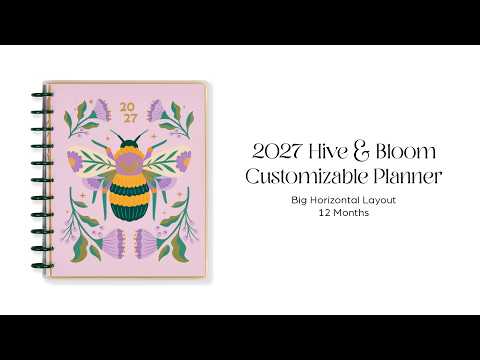 The Happy Planner Hive and Bloom Big Horizontal Planner supplier video