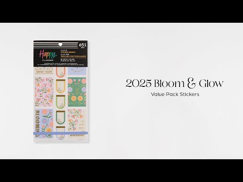Happy Planner Bloom & Glow Classic Sticker Book - Value Pack