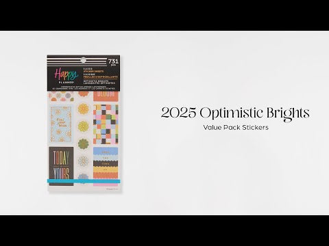 Happy Planner Optimistic Brights Classic Sticker Book - Value Pack