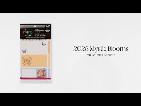 Happy Planner Mystic Blooms Classic Sticker Book - Value Pack