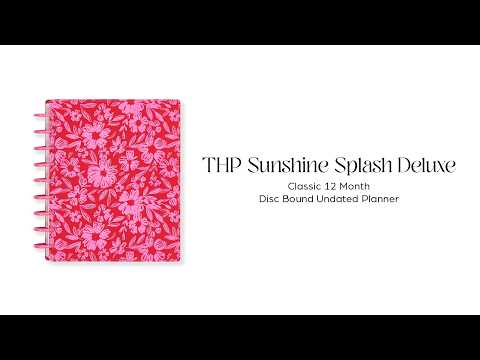 Happy Planner Deluxe Sunshine Splash Classic 12-Month Undated Planner - Dashboard
