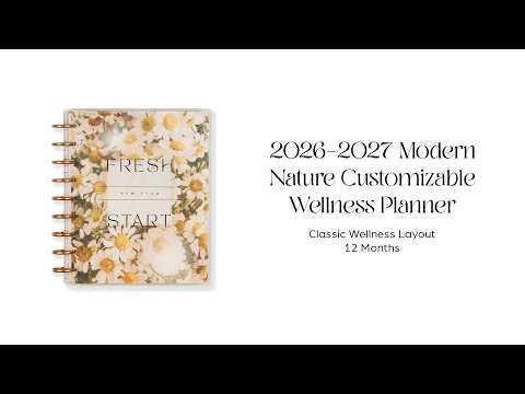 Happy Planner 2026 - 2027 Modern Nature Wellness Classic 12 Month Dated