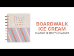 Happy Planner Boardwalk Ice Cream Classic | Monthly 18-Months Dated Jul 2024 Dec 2025