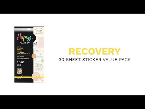 Happy Planner Recovery Classic Sticker Book Value Pack