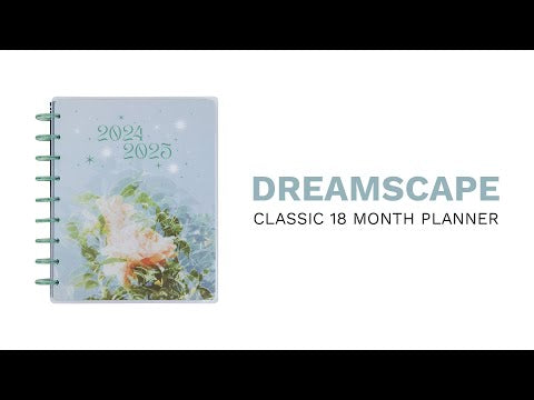 Happy Planner Dreamscape Classic | Dashboard 18-Months Dated Jul 2024 Dec 2025