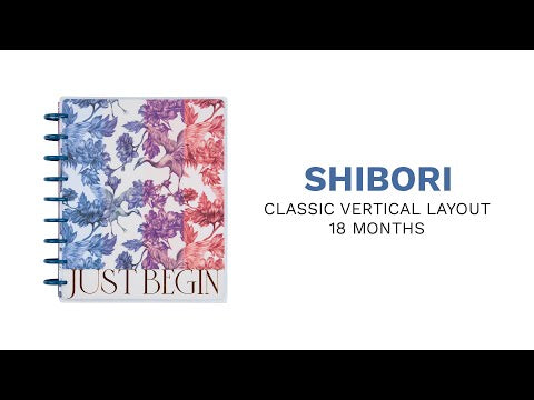 Happy Planner Shibori Classic | Vertical 18-Months Dated Jul 2024 Dec 2025