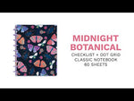 Happy Planner Midnight Botanical Classic Notebook - Dot Grid + Checklist