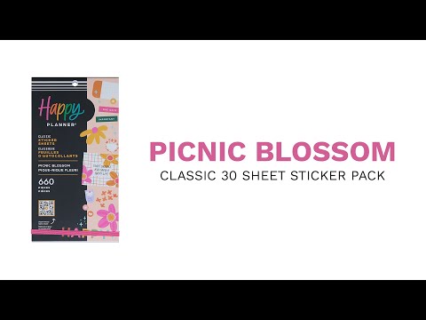 Happy Planner Picnic Blossom Sticker Book - Classic