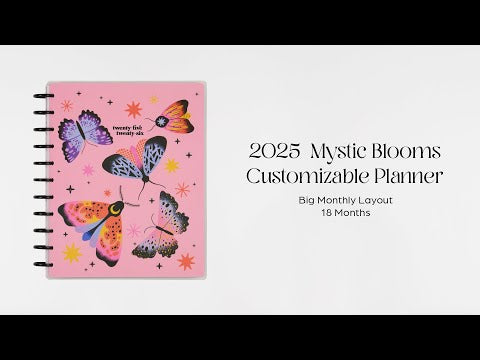 *IMPERFECT* Happy Planner Mystic Blooms Big 18-Month Dated 2025-2026 - Monthly