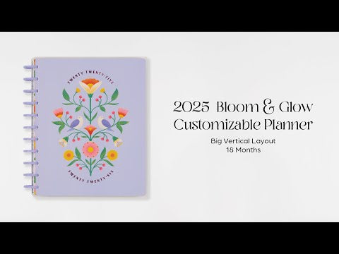 Happy Planner Bloom & Glow Big 18-Month Dated 2025-2026 - Vertical