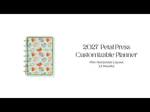 The Happy Planner Petal Press Mini Horizontal Planner supplier video