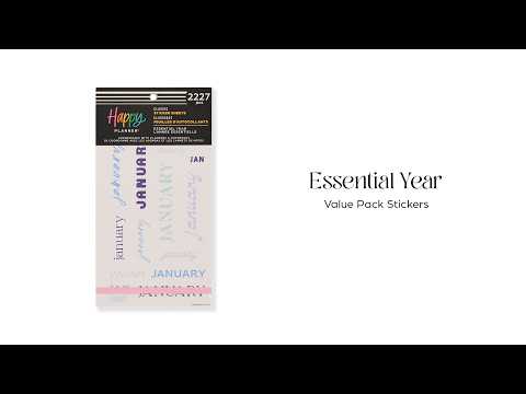 Happy Planner Essential Year sticker book supplier video