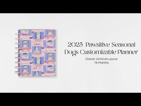 Happy Planner PawsItive Year Classic 18-Month Dated 2025-2026 - Vertical